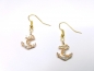 Preview: Anker Ohrringe hell goldfarben anchor
